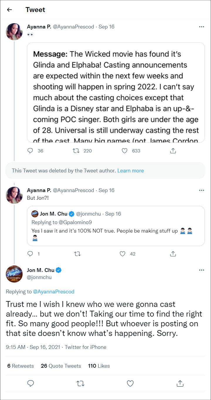 Director Jon M. Chu via Twitter