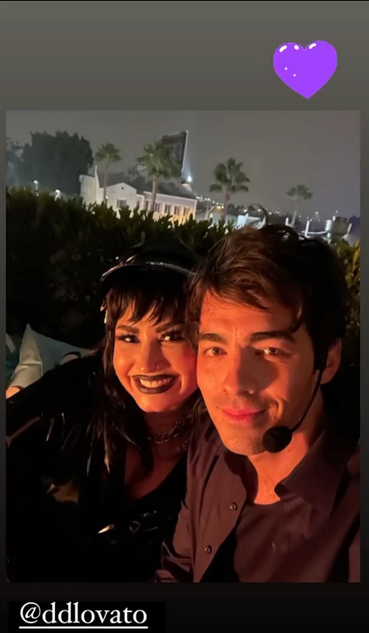 Demi Lovato and Joe Jonas reunite at Halloween party