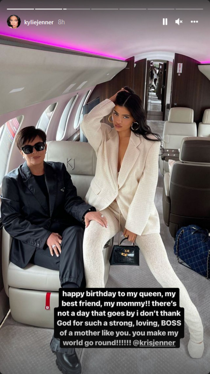 Kylie Jenner wished mom Kris Jenner a happy birthday