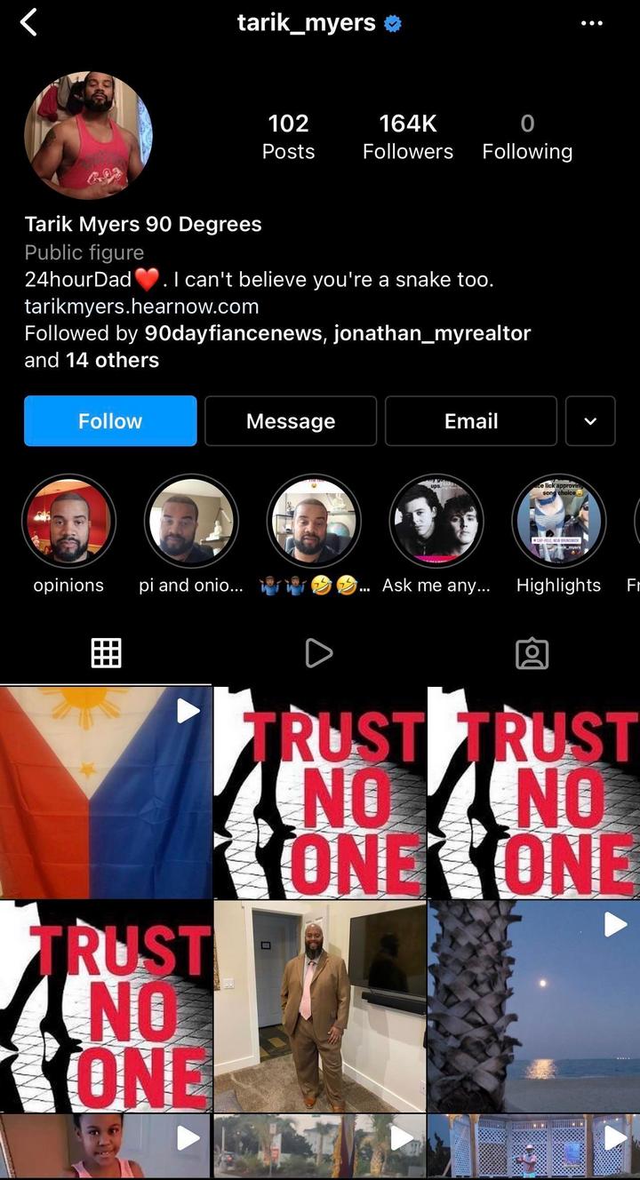 Tarik Myers wrote a cryptic bio