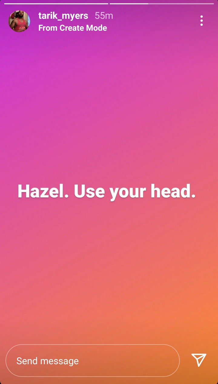 Tarik Myers fired back at Hazel Cagalitan