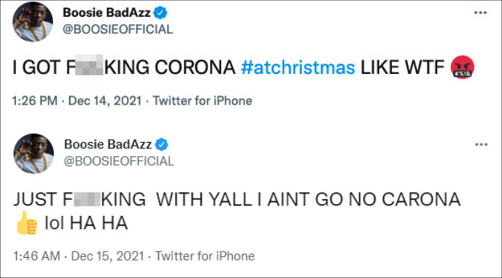 Boosie Badazz trolling around about COVID-19