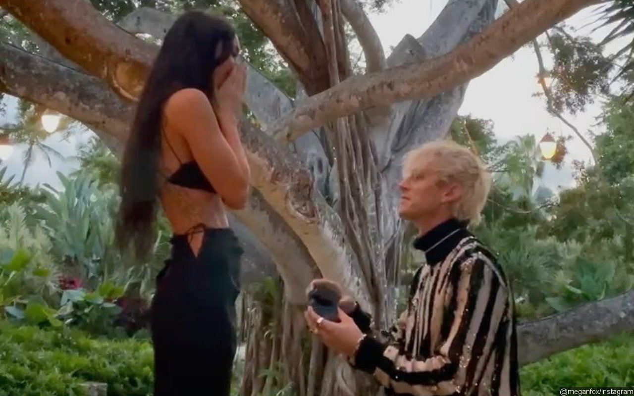 Megan Fox and Machine Gun Kelly Celebrate Engagement by Drinking 'Each Other's Blood'