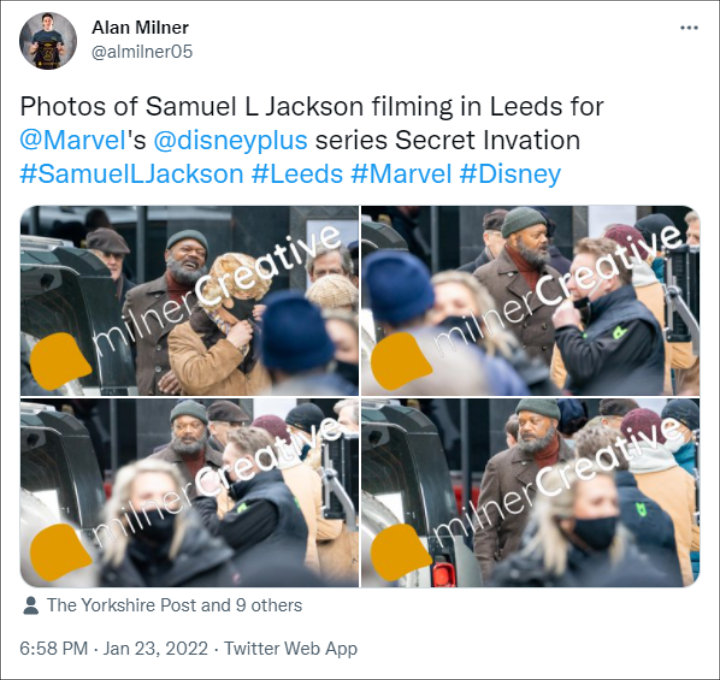Samuel L. Jackson's Nick Fury sported new look in 'Secret Invasion' set photos
