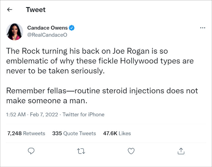 Candace Owens' Tweet