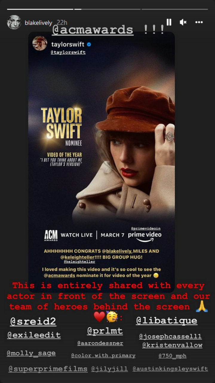 Blake Lively's IG Story