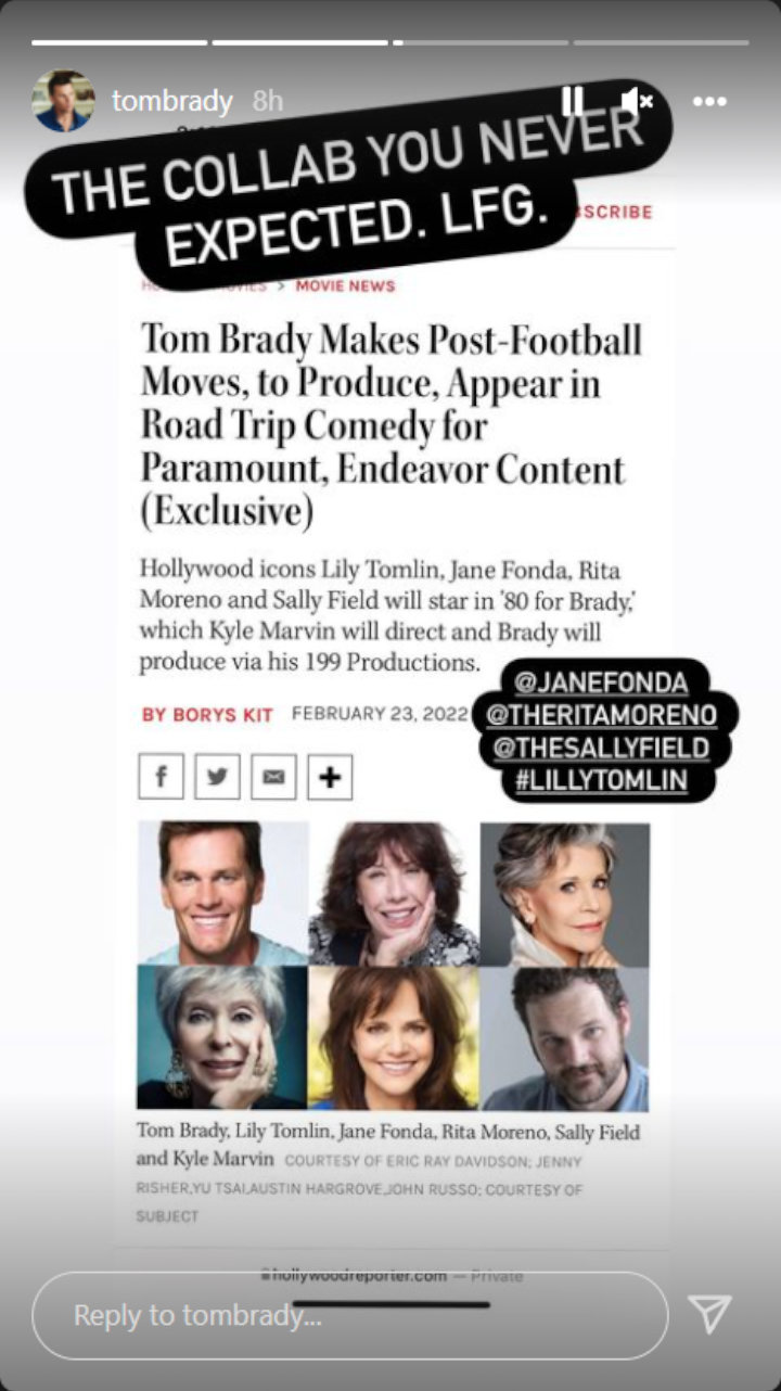 Tom Brady via IG Story