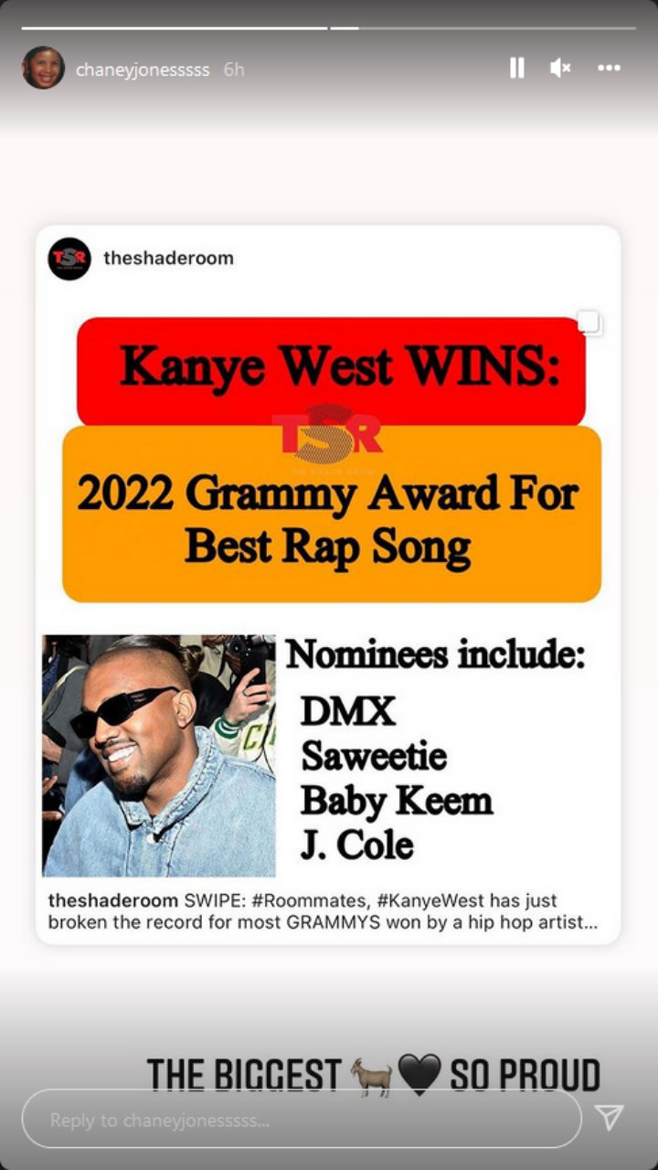 Chaney Jones' Instagram Story