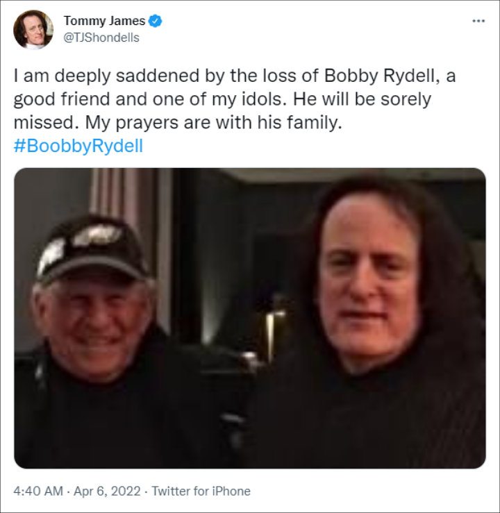 Tommy James Twitter Post
