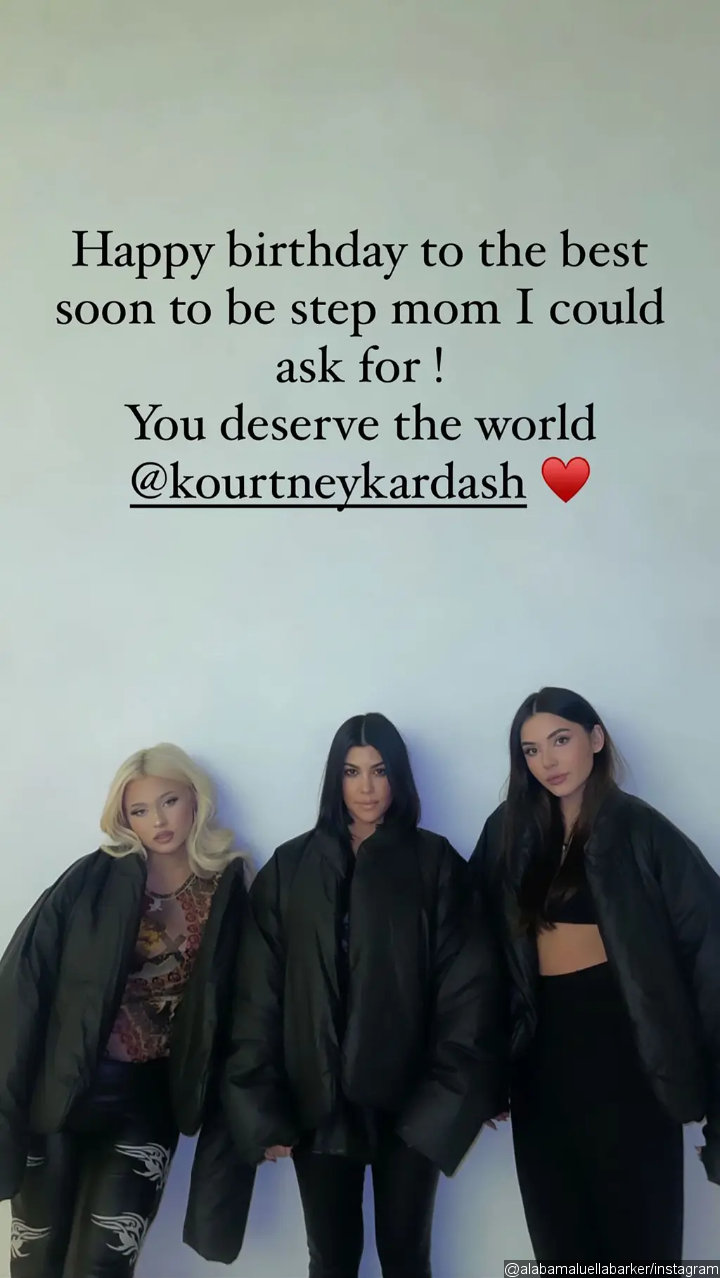 Alabama Barker called Kourtney Kardashian the best soon to be stepmom