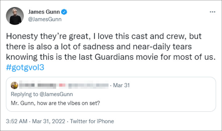 James Gunn's Tweet