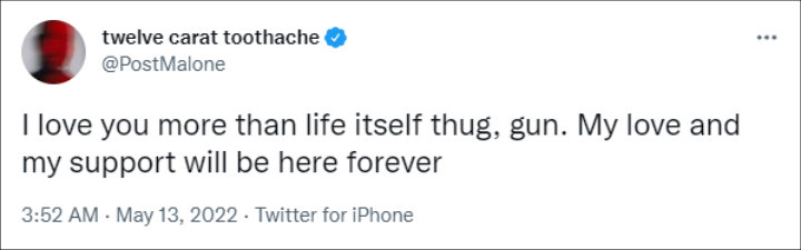 Post Malone tweeted