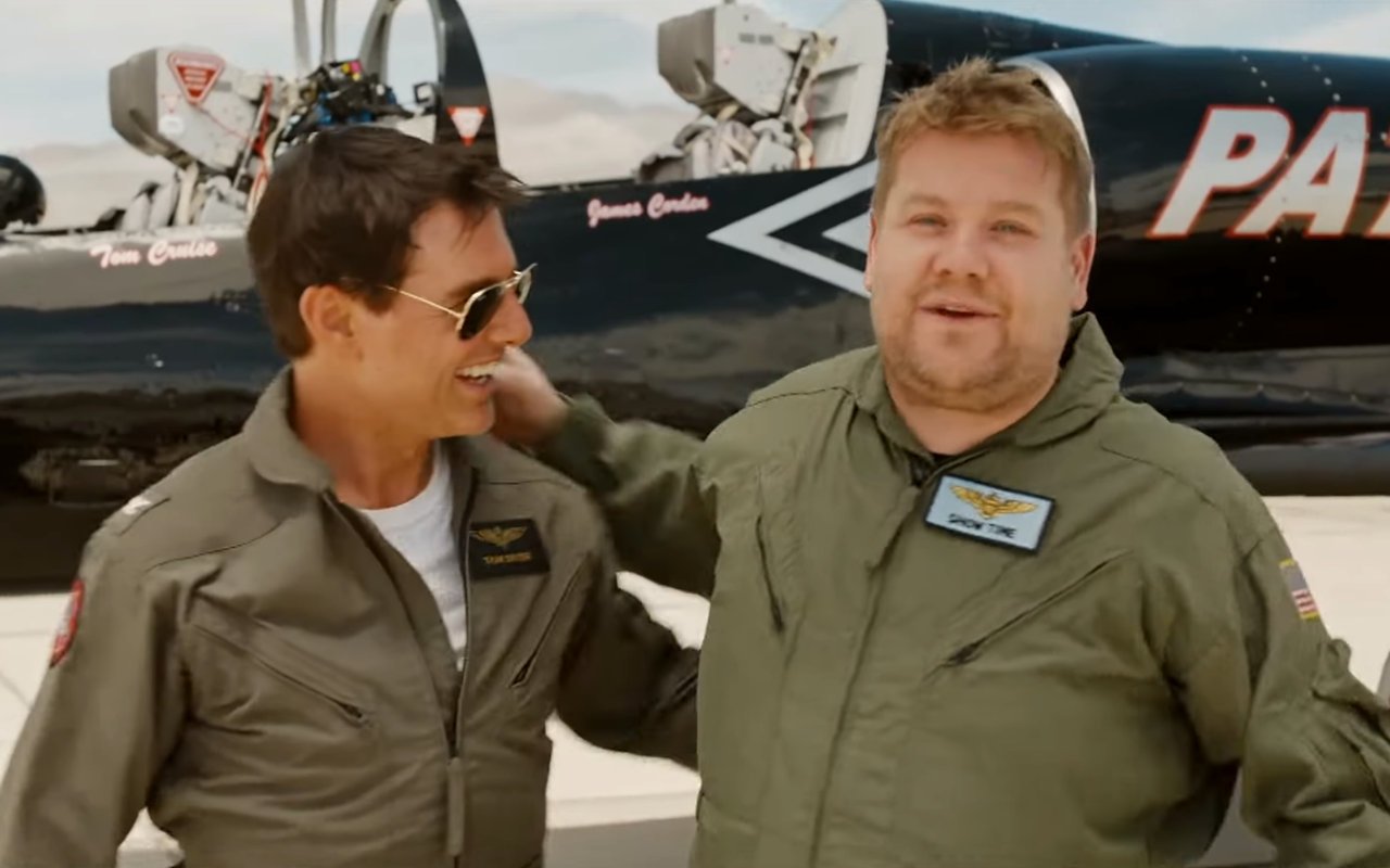 Tom Cruise Surprises James Corden With Terrifying 'Top Gun' Fighter Jet Stunts