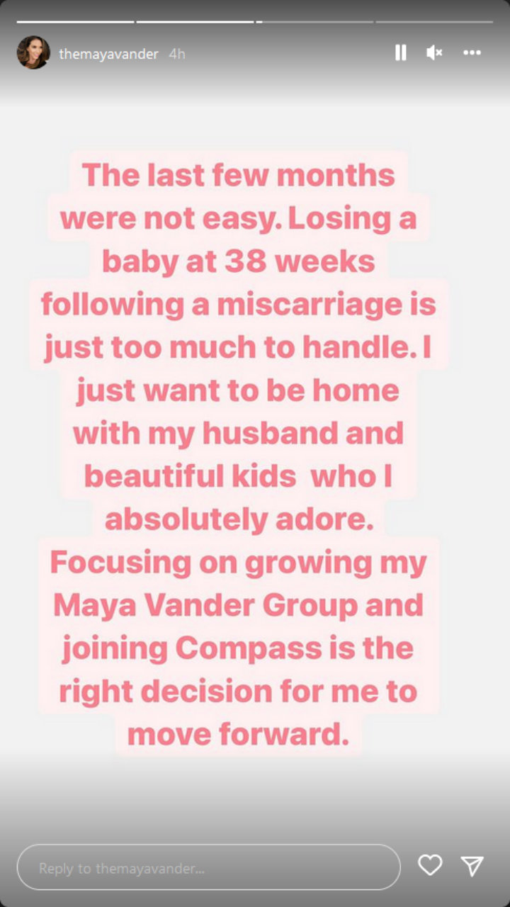 Maya Vander's Instagram Story