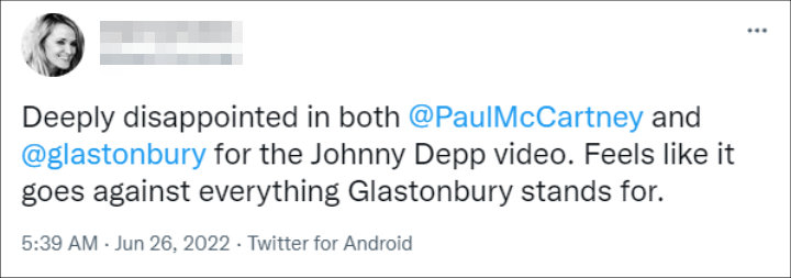 Reaction to Paul McCartney Showing Johnny Depp Footage at Glastonbury