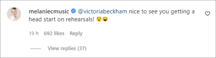 Melanie C's comment