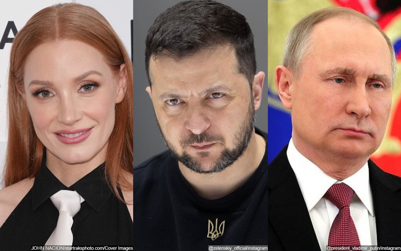 Jessica Chastain Praised by Volodymyr Zelenskyy for Visiting the Country Amid Russian Invasion