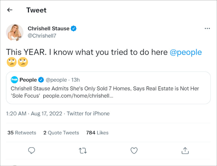 Chrishell Stause's tweet