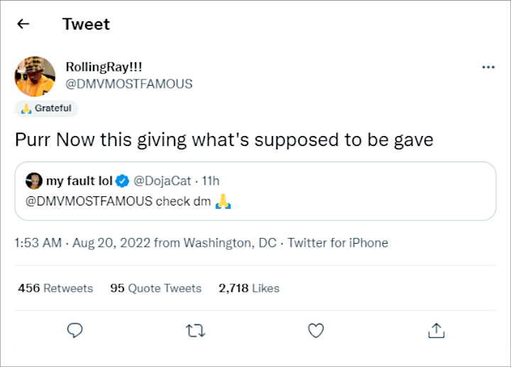 Doja Cat and Rolling Ray drama
