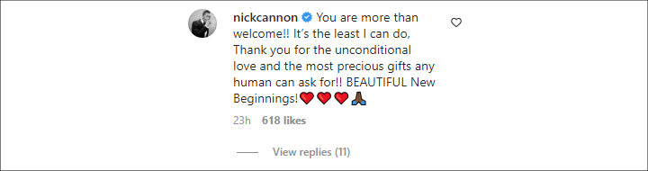 Nick Cannon's Comment