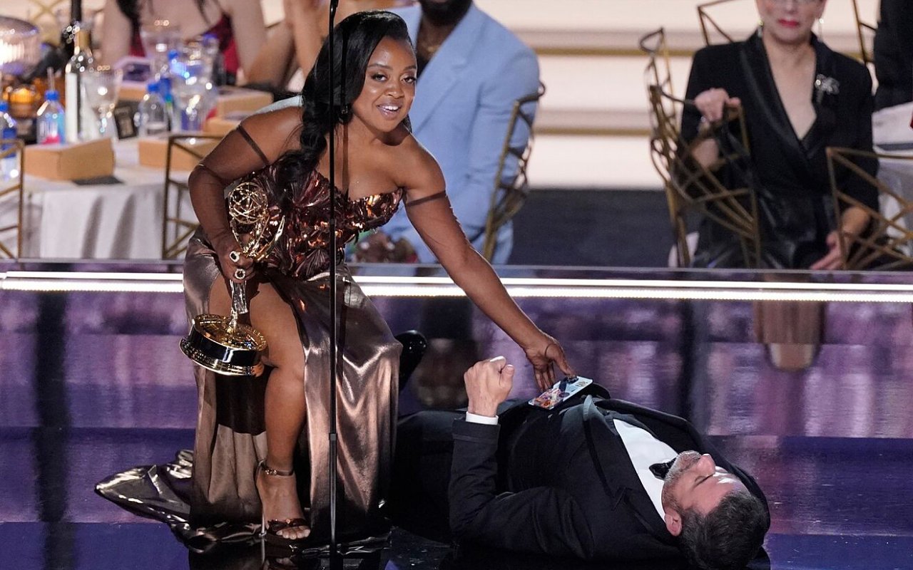 Jimmy Kimmel Admits Playing Dead During Quinta Brunson's Emmy Speech Is 'Weird'