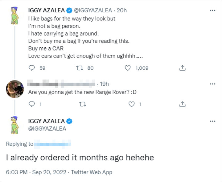 Iggy Azalea's tweet