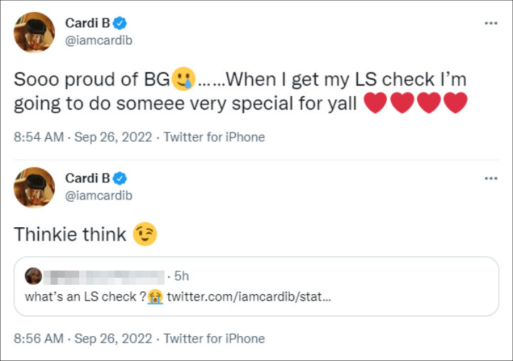 Cardi B's tweets