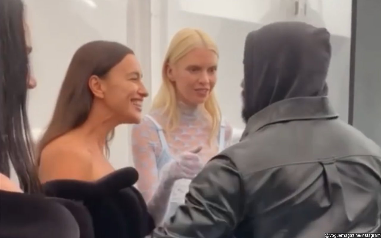 Kanye West Hugs Irina Shayk in Flirty Reunion at London Fashion Week 