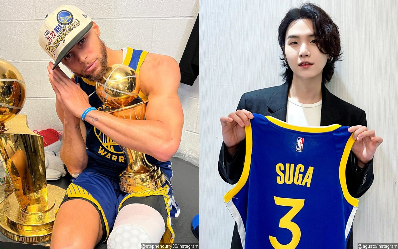 Stephen Curry Gives a Shout-Out to BTS Member Suga for Repping Warriors Jersey 