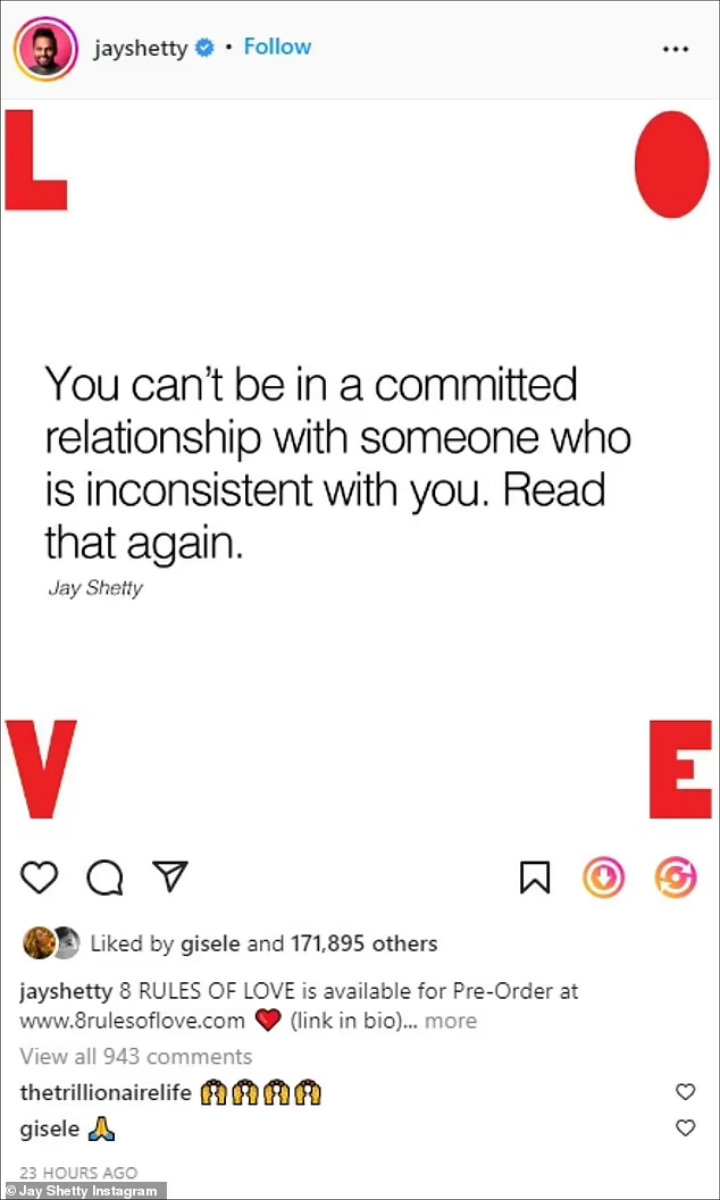 Gisele Bundchen's IG move