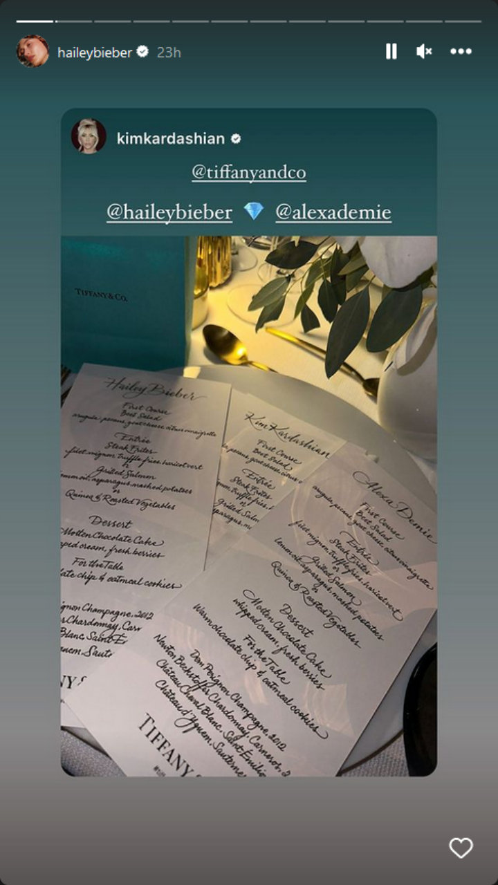 Hailey Baldwin's Instagram Story