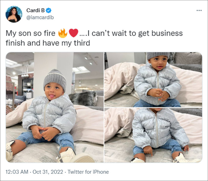 Cardi B's Tweet