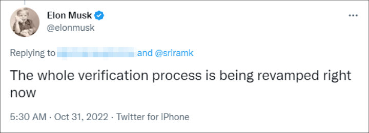 Elon Musk's Tweet
