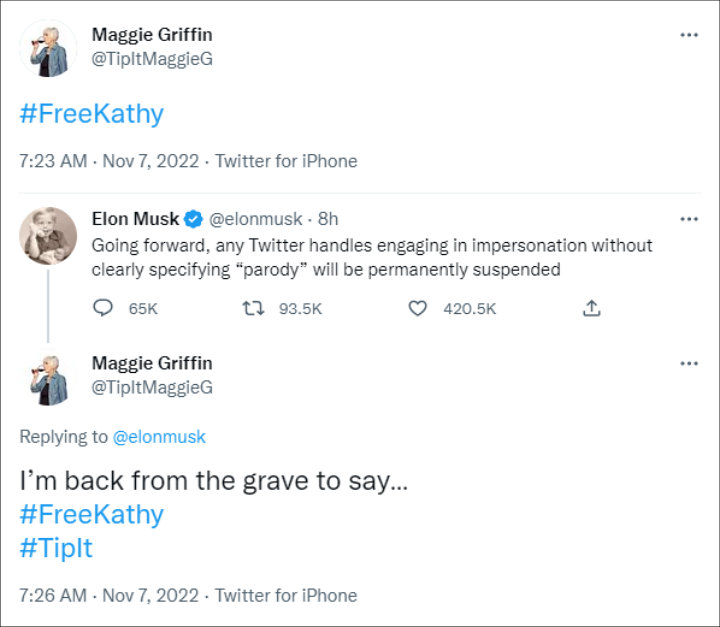 Kathy Griffin's tweets