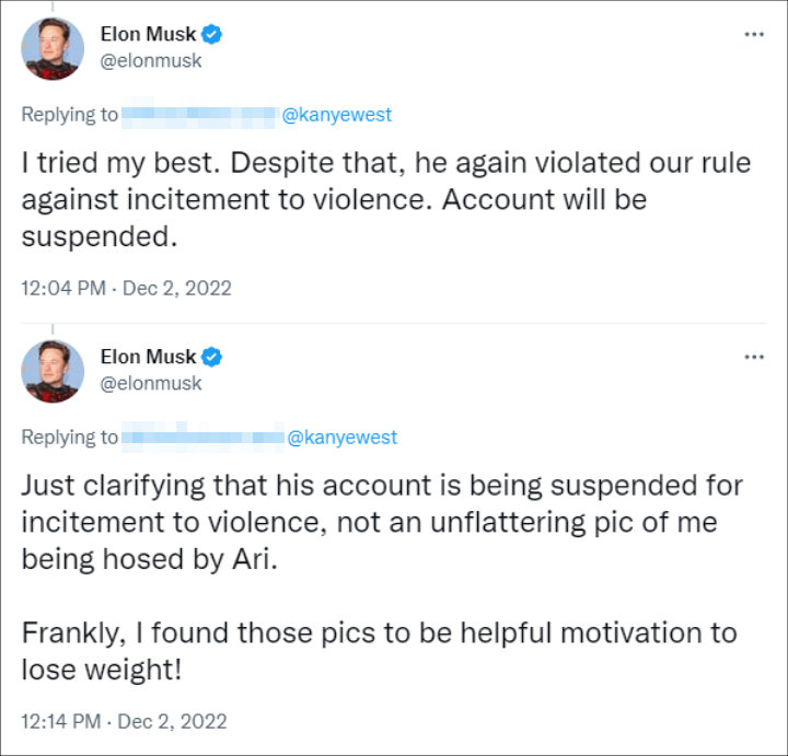 Elon Musk's tweets