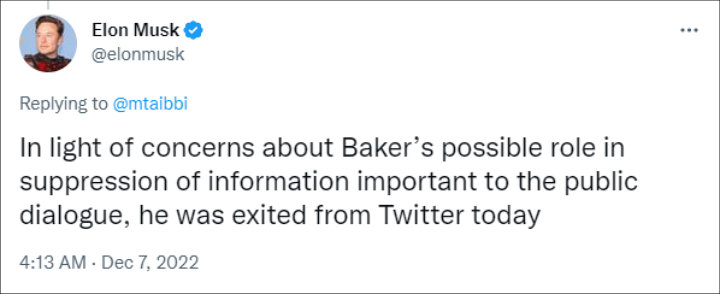 Elon Musk's tweet