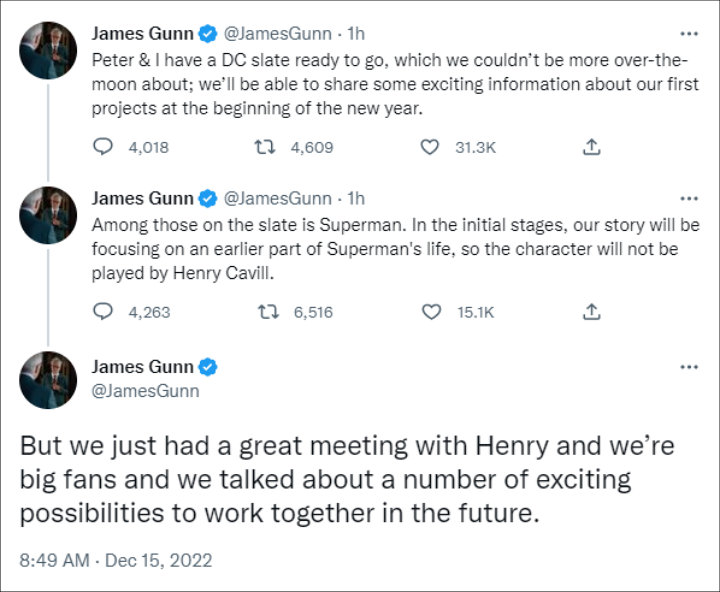 James Gunn's Tweets