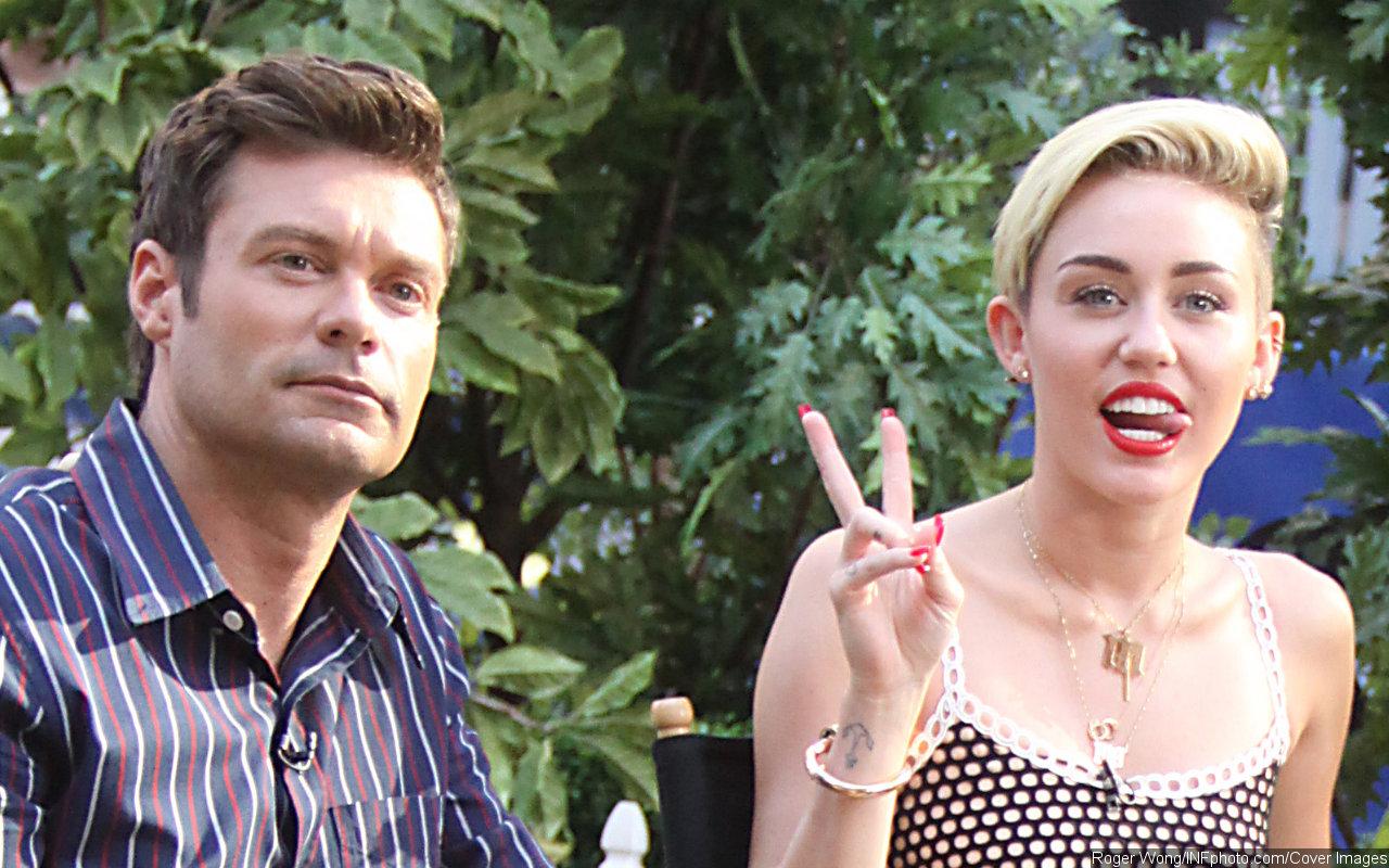 Miley Cyrus and Ryan Seacrest Locking Lips in 2013