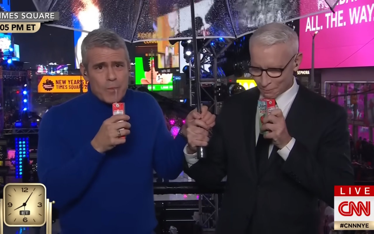 Andy Cohen and Anderson Cooper Take Mystery Shots After CNN Bans Booze on NYE Broadcast 