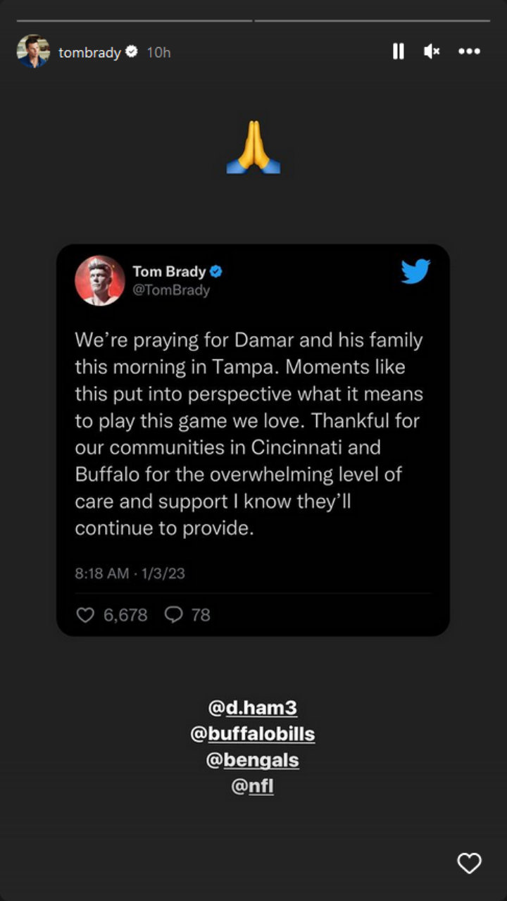 Tom Brady's post