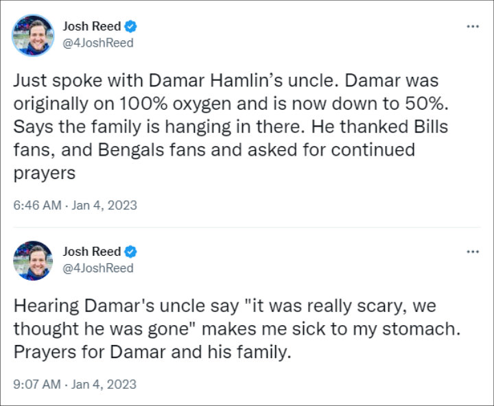 Update on Damar Hamlin