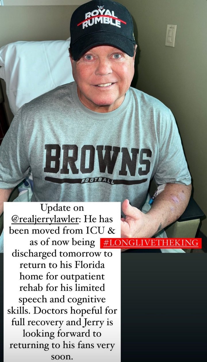 Jerry Lawler is heading home from hospital