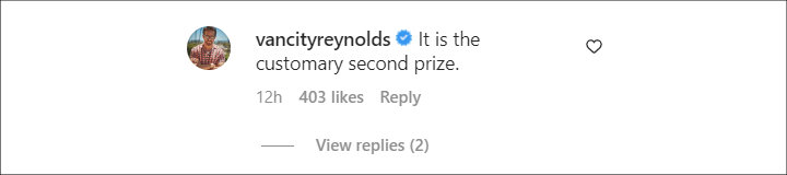 Ryan Reynolds' Comment