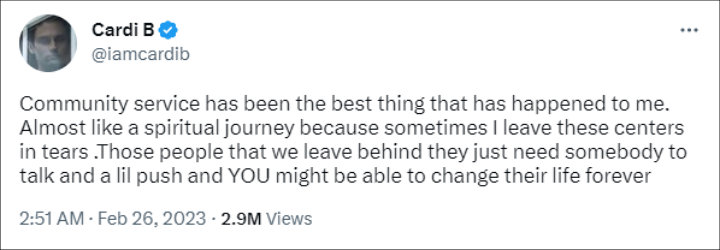Cardi B via Twitter