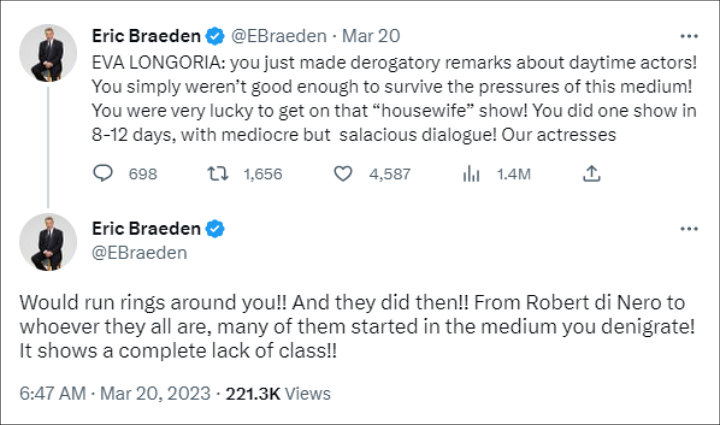 Eric Braeden's tweets