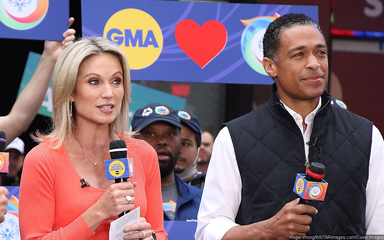 Amy Robach and T.J. Holmes Kiss and Link Arms During Errands Run