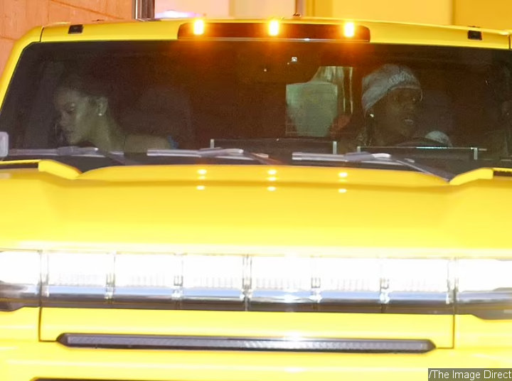 Rihanna and A$AP Rocky Outside a Studio in L.A.