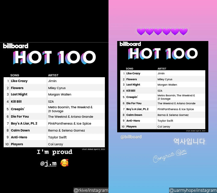 RM and J-Hope's IG Stories