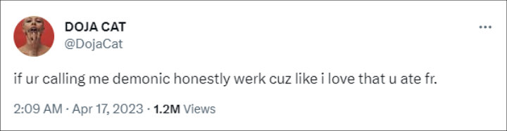 Doja Cat's Tweet