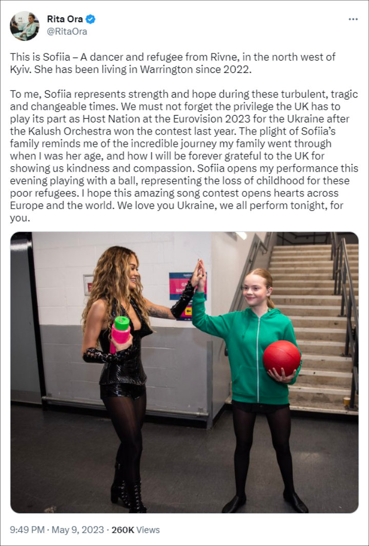 Rita Ora's Tweet